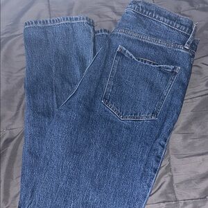♥️ Kirkland Jeans Womens 10 Blue Straight Leg Stretch Distressed Denim